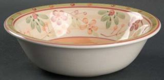 Gibson Designs Modesti Soup/Cereal Bowl, Fine China Dinnerware   Flowers,Dots,Mu