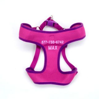 Medium Personalized Two Tone Mesh Dog Harness in Purple, 20 29 Girth