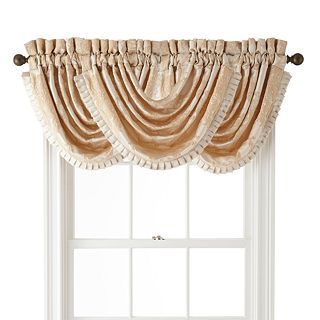QUEEN STREET Bianca Waterfall Swag Valance, Pearl