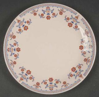 Johnson Brothers Danube Salad Plate, Fine China Dinnerware   Red Flowers,Blue/Re