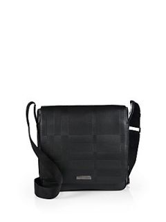 Burberry Ralley Leather Crossbody Bag   Black