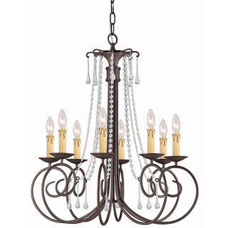 Crystorama Soho Dark Rust 8 light Chandelier