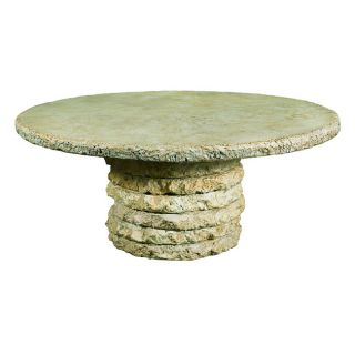 Outdoor Stone Stack Chat Table Base (StoneMaterials Cast StoneFinish StoneWeather Resistant UV Protection Dimensions 22 inches wide x 22 inches deep x 21 inches highWeight 60.2 poundsAssembly Required )