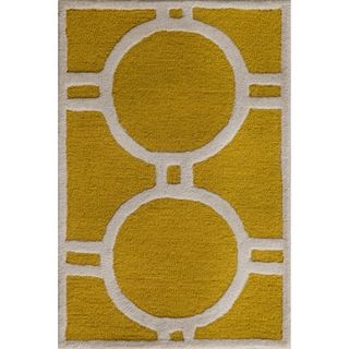 Safavieh Handmade Moroccan Cambridge Contemporary Gold/ Ivory Wool Rug (2 X 3)