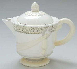 Johnson Brothers Acanthus Cream Figurine Teapot & Lid, Fine China Dinnerware   S