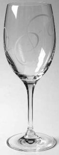 Mikasa Love Story Wine Glass   Clear,Platinum Or Grey Cut Swirls