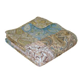 Vintage Paisley Patchwork Quilted Throw