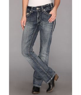 Rock and Roll Cowgirl Low Rise Boyfriend w/Embellishment Womens Jeans (Navy)