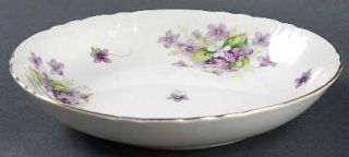 Japan China Violets Coupe Soup Bowl, Fine China Dinnerware   White Background