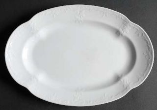 Kaiser Dubarry 12 Oval Serving Platter, Fine China Dinnerware   White, Raised F
