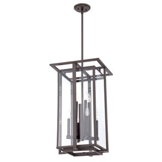 Quoizel Fixture 8 light Western Bronze Chandelier (Steel Finish Western bronze Number of lights Eight (8)Requires eight (8) 75 watt A19 candelabra base bulbs (not included)Dimensions 27 inches high x 16 inches wideShade dimensions 24 inches high x 12 