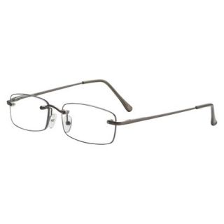 ICU Plastic Rimless Rectangle Readers With Case   +1.75