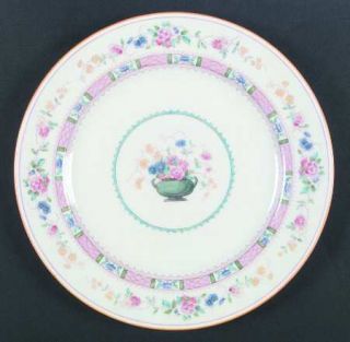Royal Doulton Urn (Smooth) Dinner Plate, Fine China Dinnerware   Floral,Pink Ban