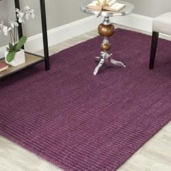 Hand woven Weaves Purple Fine Sisal Rug (8 X 10)