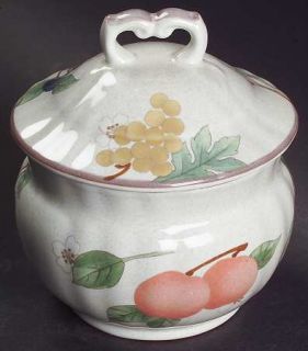Mikasa Fruit Panorama Sugar Bowl & Lid, Fine China Dinnerware   Country Classics