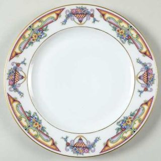 Epiag 6265 Salad Plate, Fine China Dinnerware   Multicolor Scrolls, Flower Vases