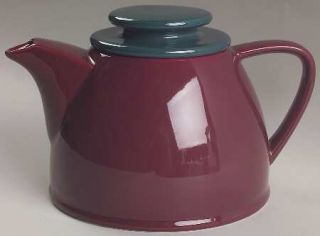 Nancy Calhoun Fusions Raspberry Teapot & Lid, Fine China Dinnerware   Burgundy B