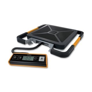 Dymo S400 400 pound Portable Digital Usb Shipping Scale (Black/silver/orange Package includes Scale, USB cable, AC adapter, user documentation 11.8 inches x 11.8 inchesPostal Rates Digital Rate Update Internet  Weight Units Grams; Kilograms; O