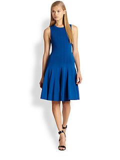 A.L.C. Peterson Stretch Knit Fit and Flare Dress   Cobalt