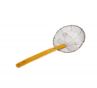 Town Food Service 12 in Diameter Double Mesh Strainer, Wood Handle, Stainless