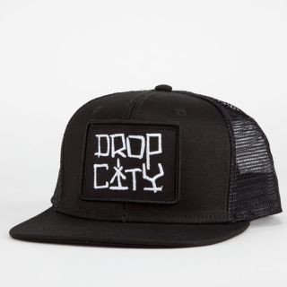 Drop City Tag Mens Trucker Hat Black/White One Size For Men 208495125