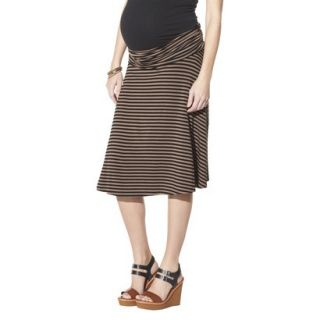 Merona Maternity Fold Over Waist Knit Skirt   Gray/Black M