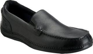 Mens Rockport Thru The Week Slip On W Gore   Black Full Grain Leather Moc Toe S