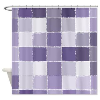  Purple Squares Shower Curtain  Use code FREECART at Checkout