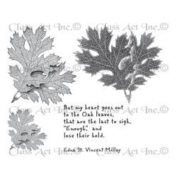 Chapel Road Cling Mounted Rubber Stamp Set 5.75 X6.75  Oak Leaves