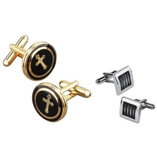 Basacc Goldtone Cufflink Set (0.56 inches wide x 0.56 inches longAll rights reserved. All trade names are registered trademarks of respective manufacturers listed.California PROPOSITION 65 WARNING This product may contain one or more chemicals known to t