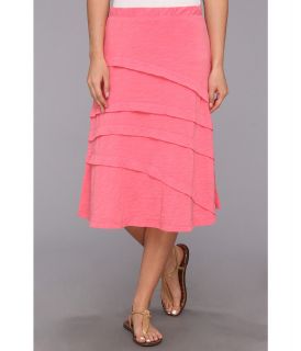 Mod o doc Slub Jersey Asymmetrical Pleated Skirt Womens Skirt (Pink)
