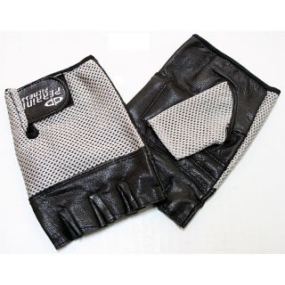 Defender Silver Xx large Leather Fingerless Gloves