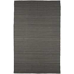 Flat Weave Grey Wool Rug (4 X 6)