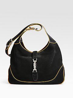 Gucci Jackie Medium Shoulder Bag   Black