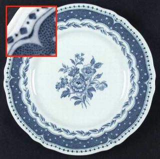 Grindley Avon Blue (Earthenware) Dinner Plate, Fine China Dinnerware   Blue Band
