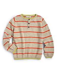 Marie Chantal Little Boys Striped Sweater   Beige Orange