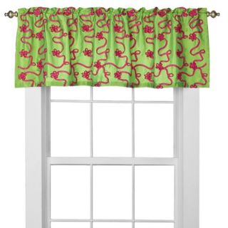 Lily Window Valance   Lime/Pink (55x18)
