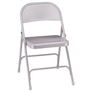 National Public Seating Standard Steel Folding Chair   4 Pack Grey   52