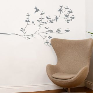 ADZif Spot Birds and Buds Wall Decal S2203 Color Gray