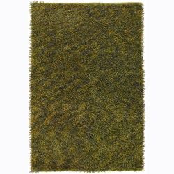 Handwoven Yellow/green Mandara Shag Rug (26 X 76) (YellowPattern Shag Tip We recommend the use of a  non skid pad to keep the rug in place on smooth surfaces. All rug sizes are approximate. Due to the difference of monitor colors, some rug colors may va