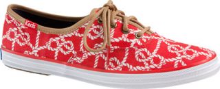 Womens Keds Champion Knot   Bright Red Twill Casual Shoes