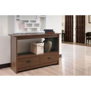 Furniture Of America Caliper Walnut Sofa/ Console Table (Veneer, MDFLeg finish Walnut Number of open compartment One (1)Number of drawers Two (2)Table perfectly scaled to be used as an entryway table, behind the sofa, or media consoleDimension 33 inch