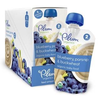 Plum Organics 2nd Blends Fruit/ Grain Blueberry/ Parsnip/ Buckwheat 3.5 ounce Pouch (pack Of 6)