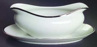 Harmony House China Moderne Gravy Boat with Attached Underplate, Fine China Dinn