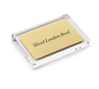 Tablecraft Rectangular Magnetic Card Sign Holder, 4 x 4 x 6 in, Acrylic