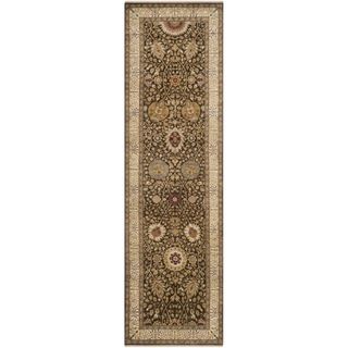 Safavieh Hand knotted Lavar Brown/ Ivory Wool Rug (3 X 10)
