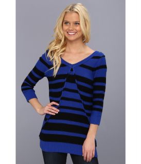 UNIONBAY Whidbey Striped Sweater Womens Sweater (Blue)
