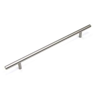 Solid Stainless Steel Cabinet Bar Pull Handles (case Of 4) (100 percent stainless steelFinish Brushed nickelOverall length 14 inches (350mm)Hole to hole spacing 10 inches (256mm)Projection 1 3/8 inchesDiameter 0.5 inchModel 12SL0014SImported)