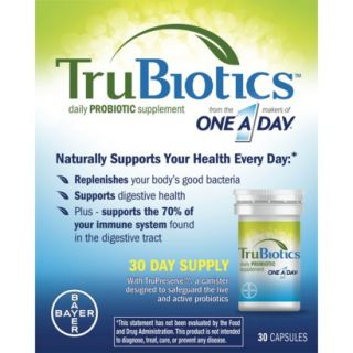 One A Day TruBiotics Daily Probiotic Supplement Capsules   30 Count