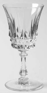 Val St Lambert Glendale Cordial Glass   Vertical&Diamond Cut Bowl,Multiside Stem